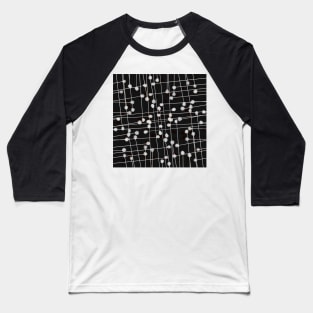 Symphony Sprouts | Black n’ White Abstract Pattern Baseball T-Shirt